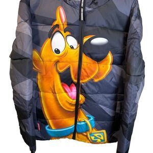 NWT Members Only Scooby-Doo Collab Jacket Black/Gray Size Oversized Small